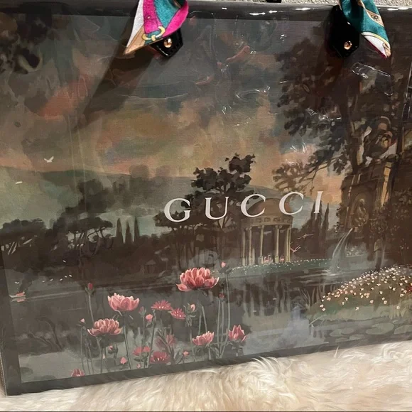 Gucci Shopping Bag Tote with PVC Cover - Picture 3 of 7